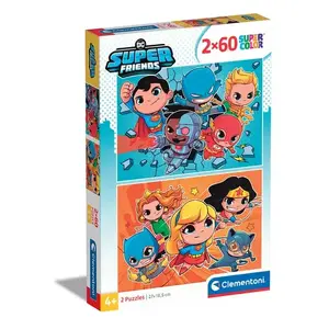 Пазл Clementoni Supercolor DC Comics Superfriends, 60 элементов, ширина 270 мм, для детей 4–7 лет