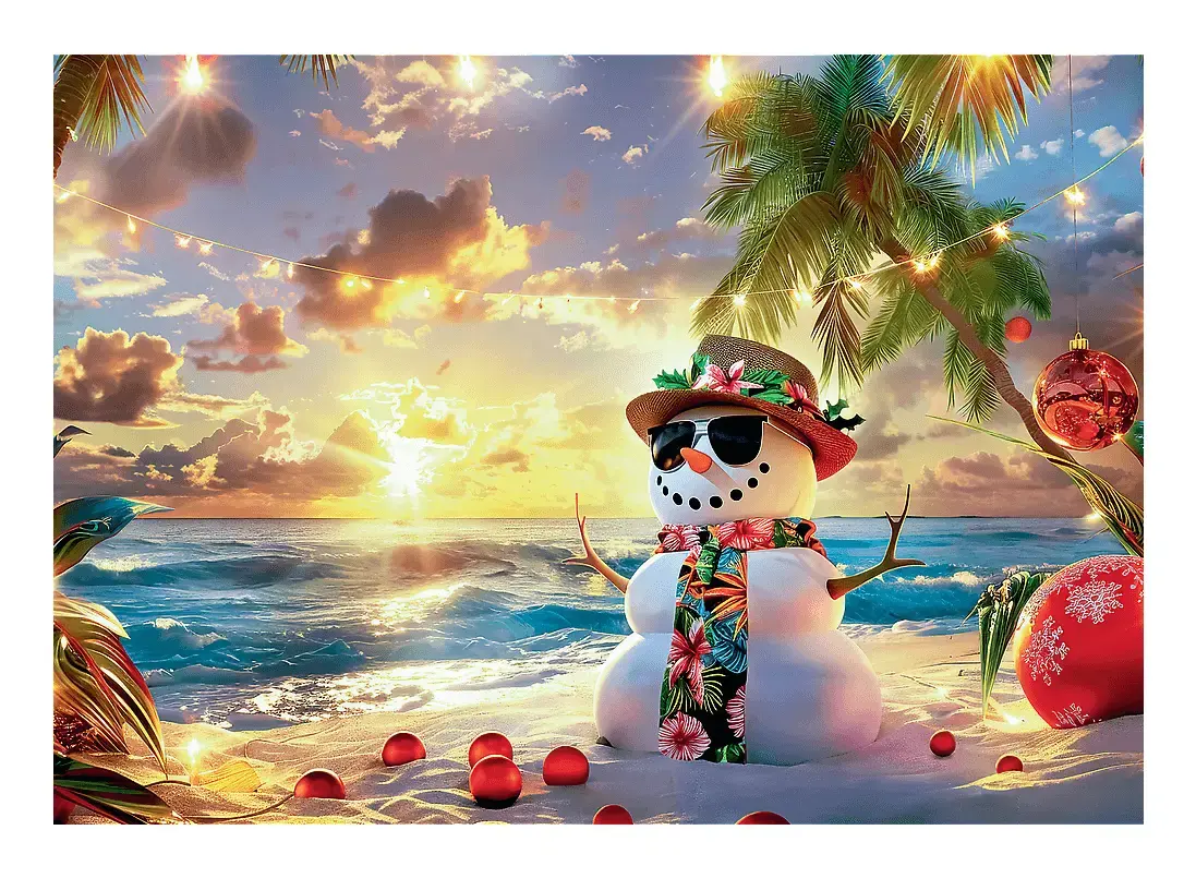 TREFL 1000 detaļu puzle Paradise Snowman Photo 2