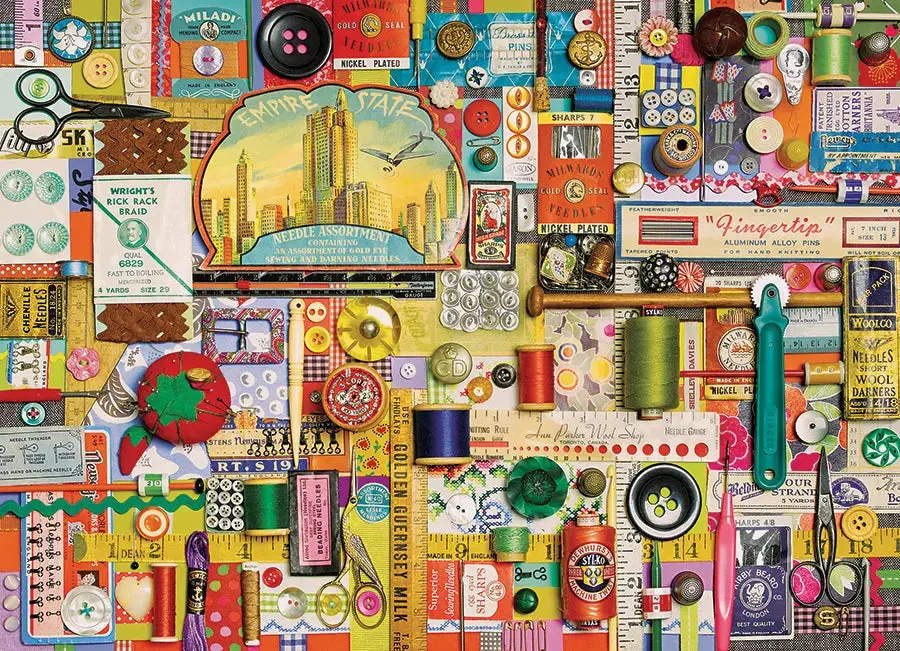Cobble Hill Sewing Notions 1000 gab. puzle Photo 2
