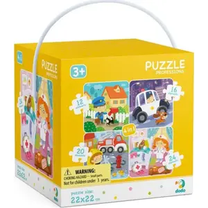 Набор пазлов Dodo Dodo Puzzle 4w1 Moje zawody – 4 в 1 обучающие пазлы «Профессии»