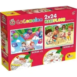 Lisciani divpusējs grīdas puzlis Cocomelon 2 x 24 detaļas, izglītojošs komplekts
