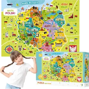 Puzzle map of Poland Dodo — Dodo Puzzle Mapa Polski, educational jigsaw map (model 408411)