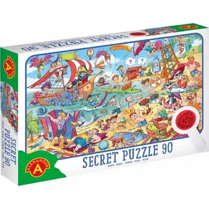Обучающая наблюдательная пазл TEKA Puzzle 90 с увеличительным стеклом — Пляж ALEX