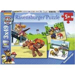 Пазл Ravensburger 3 в 1 Psi Patrol (RAP 092390) — комплект из трёх пазлов с разным количеством деталей