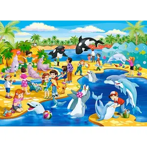 Jigsaw puzzle Castorland Dolphinarium, 60 pieces, for children, width 320 mm