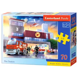Jigsaw Puzzle Castorland B-070121 — 70 pieces, Fire Station theme, 470×330 mm