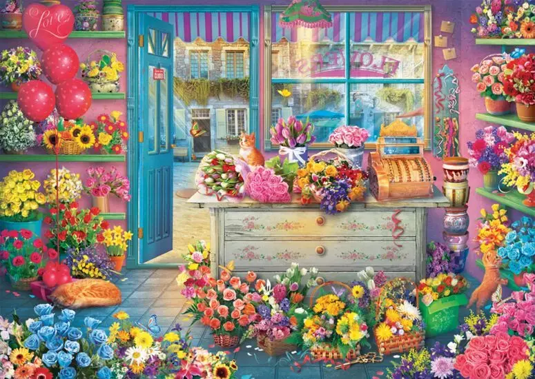 Schmidt Spiele Colourful flower shop — пазл 1000 деталей Photo 2