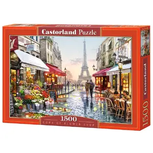 Пазл Castorland Flower Shop 1500 деталей — городской пейзаж Парижа, 250×350 мм, от 9 лет