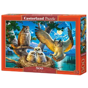 Пазл Castorland Owl Family 500 деталей — 470×330 мм, возраст 9+
