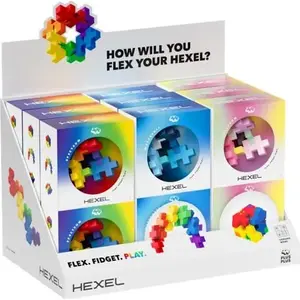 Конструктор Plus Plus HEXEL DISPLAY от plus plus — модульные шестиугольные дисплейные элементы