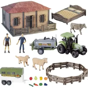 Playset ProNice farm set for children — farm animals, tractor, two farmer figures