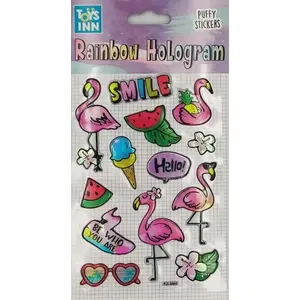 Sticker sheet Stnux rainbow hologram — smile design, model STN 8646