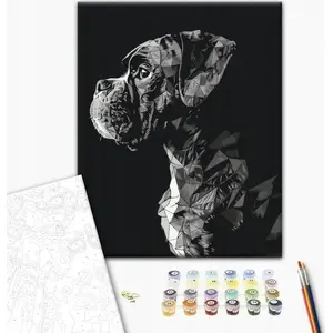 Набор для раскрашивания по номерам Twoje Hobby BRUSHME 40x50 см — изображение собаки, 1 шт.