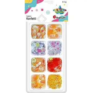 Набор конфетти Craft-Fun от Euro Trade — 8 узоров, 8 х 4 г