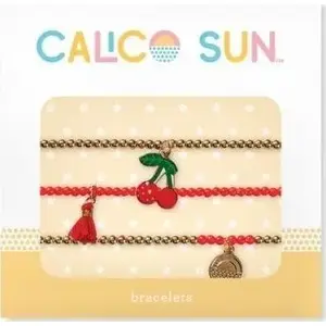 Набор браслетов Calico Sun Riley — 3 шт., шармы «вишенки»