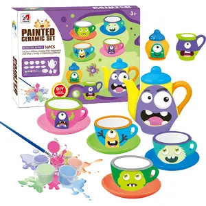 ProNice paint-your-own tea and coffee set for children — ceramic and plaster components, creative kit