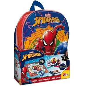 Mugursoma ar spēli un kartītēm Lisciani Spiderman — bērnu mugursoma ar izglītojošu spēli un kolekcionējamām kartītēm