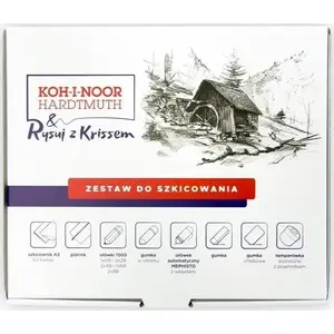 Sketching Set KOH-I-NOOR "Rysuj z Krissem" — drawing kit with pencils and accessories