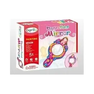 Creative Craft Set LEANToys — plaster mirror mold with paints and tools (model 10916)