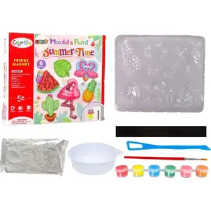 DIY Paint Set LEANToys Flamingo & Watermelon Holiday Plaster Magnets, kit for painting and decorating
