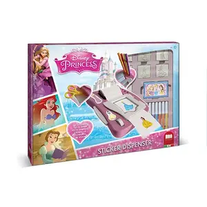Bērnu zīmogu komplekts Multiprint Princess — 7 koka-rubīna zīmogi, mazgājama tinte, 12 mazgājami marķieri