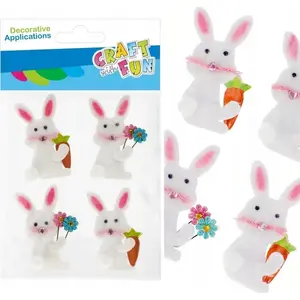 Craft with Fun dekoratīvas filca rotas — zaķu komplekts, 4 gab. (CFSW44)