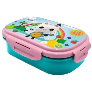 Ланч-бокс с приборами Kids Euroswan GD00008, 21×14×6 см, Gabby's Dollhouse «Koci Domek»