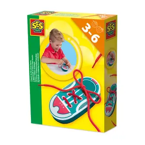 Mācību rotaļlieta SES I Learn to Tie Shoe Laces, daudzkrāsaina, 3–12 gadu vecumam