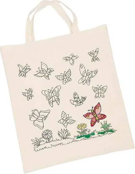 Сумочка Goki Cotton bag Butterflies белая Photo 2