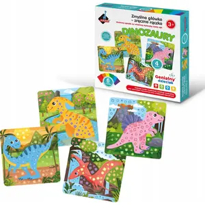 Children's craft kit ASKATO Wyklejanka Genialny Dzieciak Zręczna rączka - Dinozaury