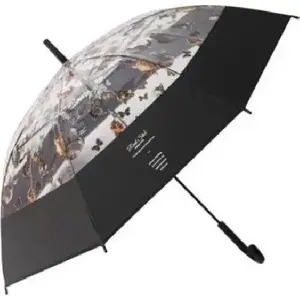 Transparent umbrella ProNice TR-64881-0 with cat and butterfly print