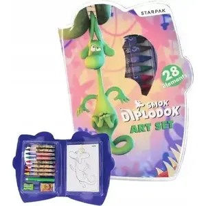 Art supply set STARPAK ZEST ART 28EL DIPLODOK STK PUD 6/24 — 28 pieces, mixed drawing and coloring tools