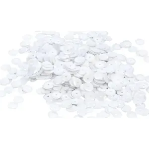 Decorative sequins Arpex — white, loose craft sequins for sewing and decoration