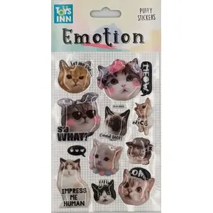 Sticker sheet Stnux emotions - cats 8684 by Stnux, decorative cat emotion stickers