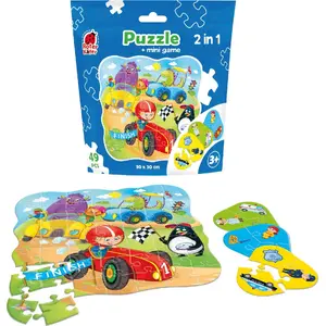 Car Puzzle Set roter kafer RK1140-03 — 49 pieces, sachet packaging, includes mini game