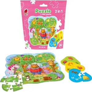 Puzzle 49 'Saszetka Magiczny Las' with Mini Game, roter kafer RK1140-01 (49 pieces)