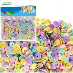 Craft with Fun sequins pastel button 42.5 g CF741 - decorative craft sequins