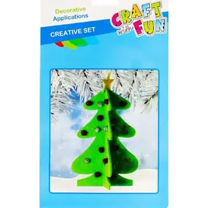 Felt Christmas Tree Craft Kit Craft with Fun ZEST KREAT CHOINKA FILC CF PBH 12/144