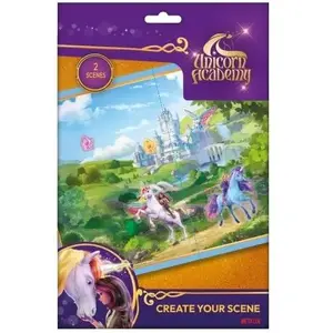 Reusable Sticker Set Usorteret UNICORN ACADEMY – Create Your Scene, 2 Scenes Included