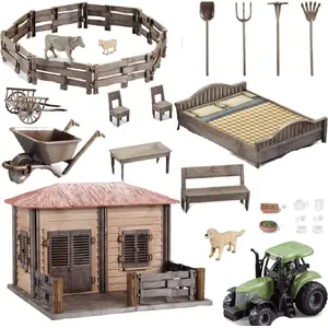 Playset ProNice farm set — farmhouse, barn, animals, tractor, farmer figures