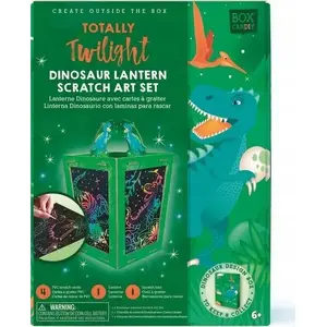 Radošais skrāpēšanas komplekts Box Candiy Lampion Dino — laternas izgatavošanas komplekts