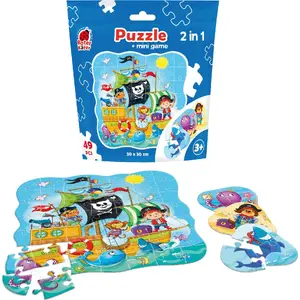 Детский пазл с мини-игрой roter kafer RK1140-04 — PUZZLE 49 Saszetka Piraci + Mini Gra Pirates