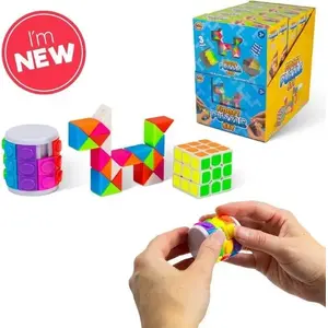 Puzzle set Aksjomat 3-piece fidget puzzle set, tactile brain teasers