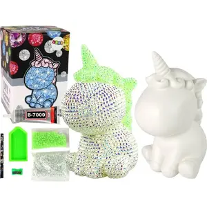 Набор LEANToys DIY «Единорог» с зелёными алмазными кристаллами, модель 13037