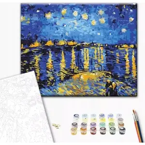 Paint-by-Numbers Kit Norimpex BRUSHME 40x50 cm — 'Starry Night over the Rhône' by Vincent van Gogh, 1 pc