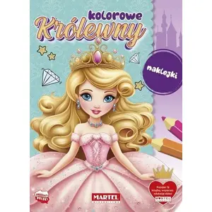 Bērnu uzlīmju grāmata Martel — Kolorowe królewny z naklejkami (aktivitāšu un uzlīmju komplekts)