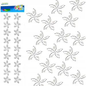 Craft with Fun decorative crystal spray flowers set, 18 pieces, white