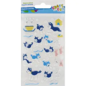 Craft with Fun felt ornament set — dog and rabbit designs, decorative felt pieces CF738