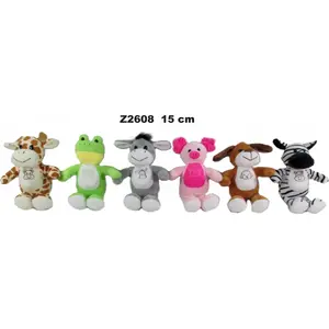 Plush Animal Toy Pack Sunday Z-2608 — 6 assorted animals, approx. 15 cm each
