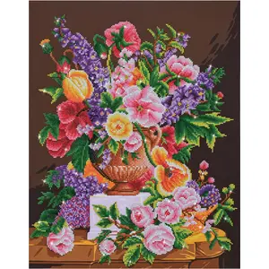 Набор для мозаики Diamond Dotz DD12.019 Bouquet Ancien — холст 530×670 мм, предсортированные кристаллы, лоток, стилус